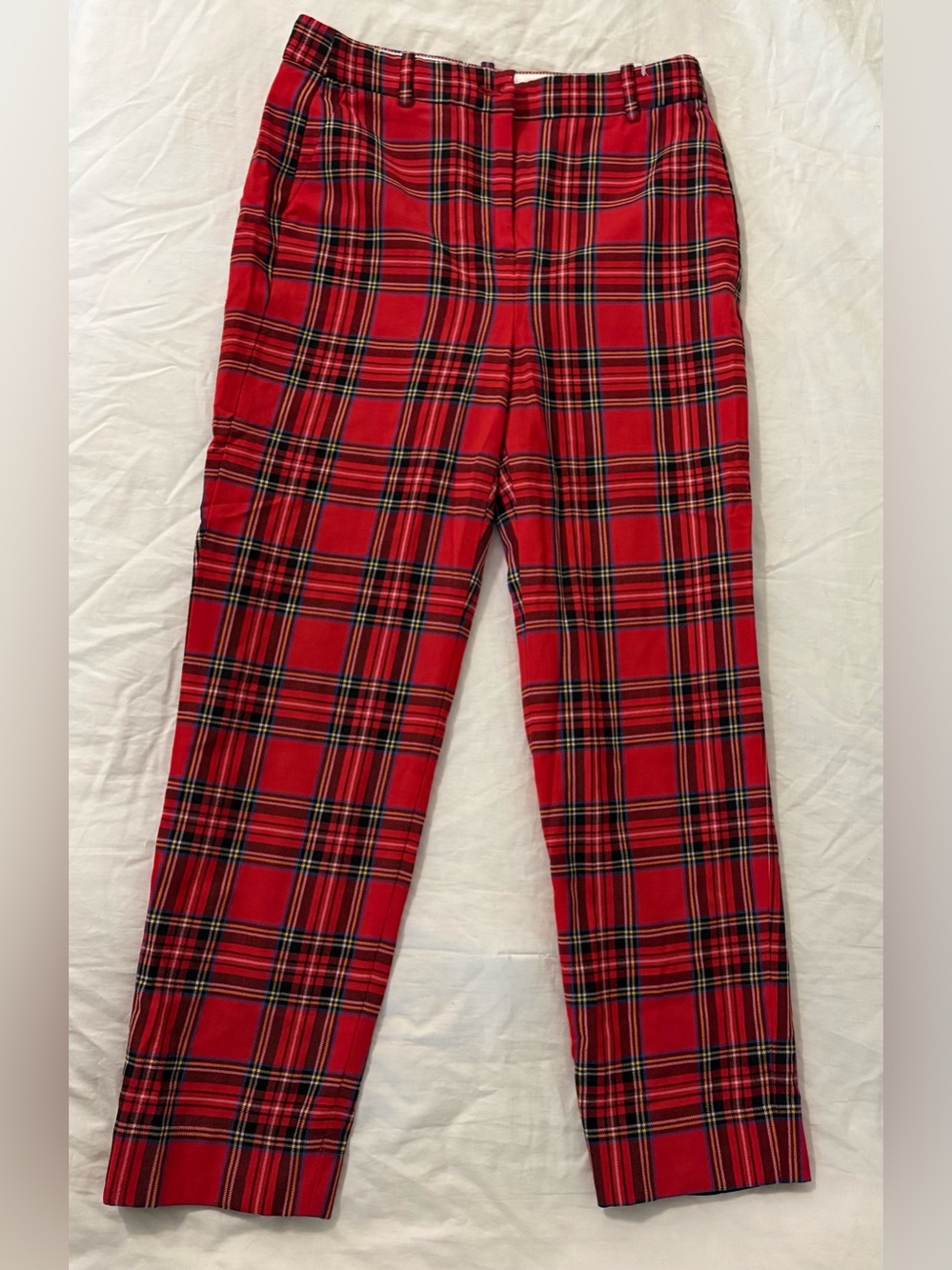 J. Crew Red Plaid Chinos